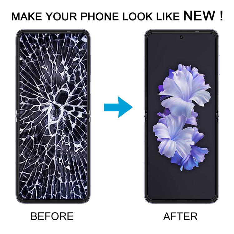 For Tecno Phantom V Flip AD11 Original Foldable LTPO AMOLED Material LCD Screen with Digitizer Full Assembly