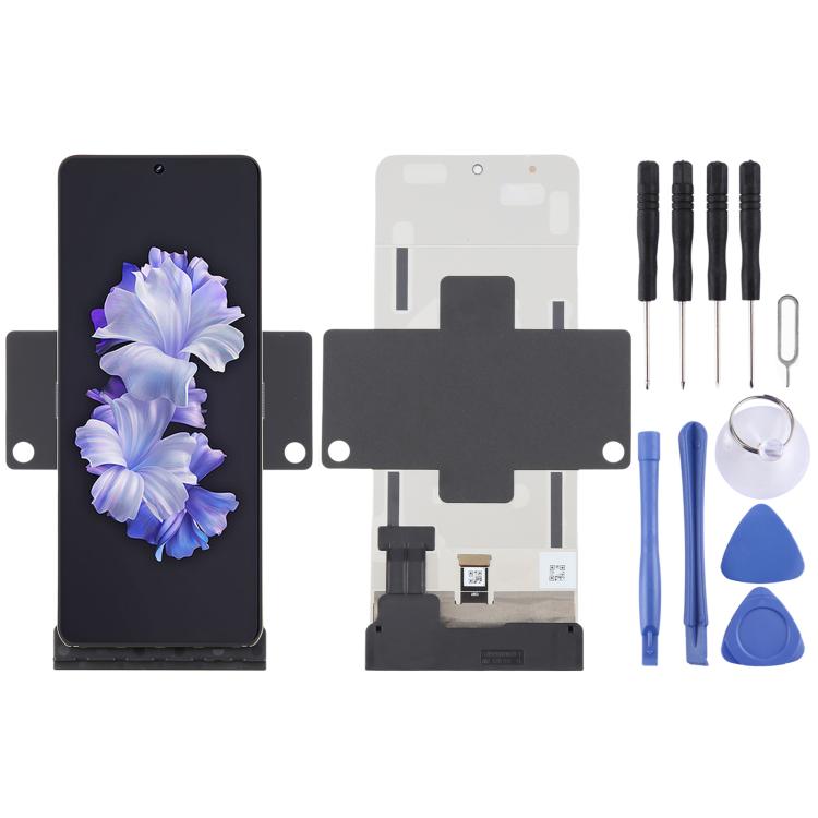 For Tecno Phantom V Flip AD11 Original Foldable LTPO AMOLED Material LCD Screen with Digitizer Full Assembly
