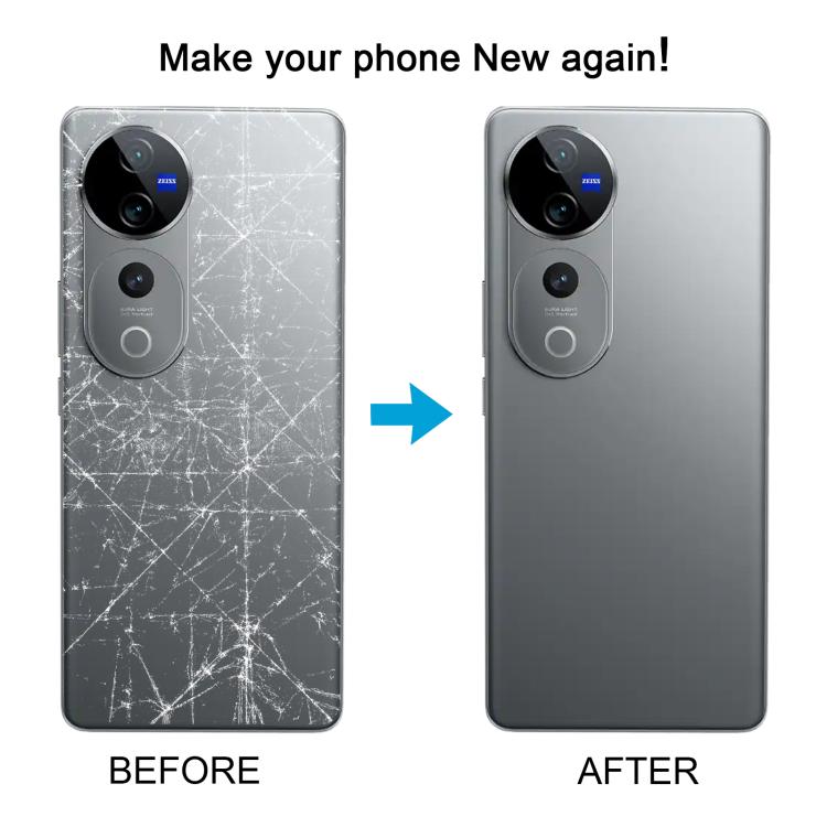 For vivo V40 Pro Battery Back Cover with Camera Lens Cover(Gray)