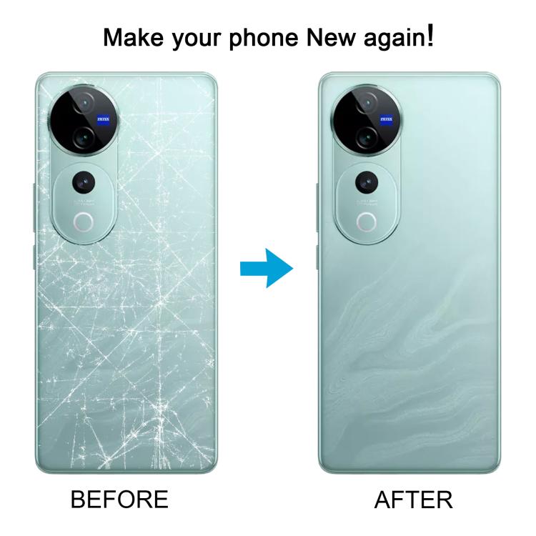 For vivo V40 Battery Back Cover with Camera Lens Cover(Blue)