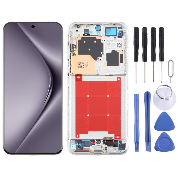 For Huawei Pura 70 Pro Original LCD Screen Digitizer Full Assembly with Frame (Silver)