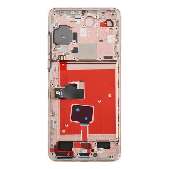For Huawei P40 TFT LCD Screen Digitizer Full Assembly with Frame, Not Supporting Fingerprint Identification (Pink)
