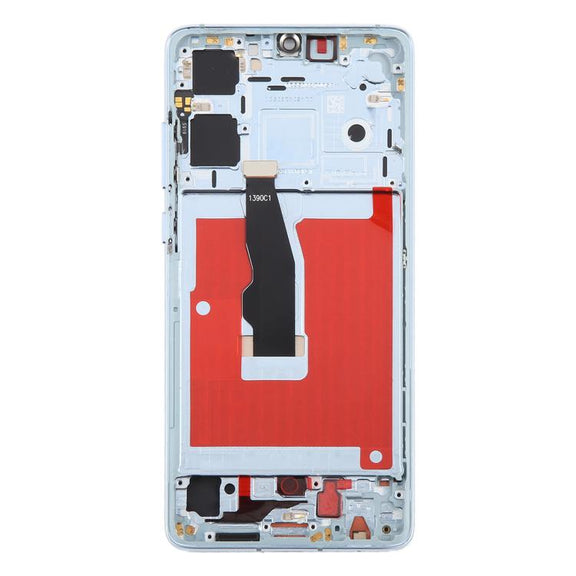 For Huawei P30 TFT LCD Screen Digitizer Full Assembly with Frame, Not Supporting Fingerprint Identification (Blue)