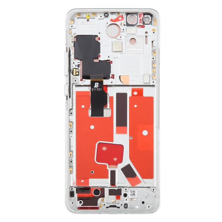 For Huawei P40 Pro TFT LCD Screen Digitizer Full Assembly with Frame, Not Supporting Fingerprint Identification (Silver)