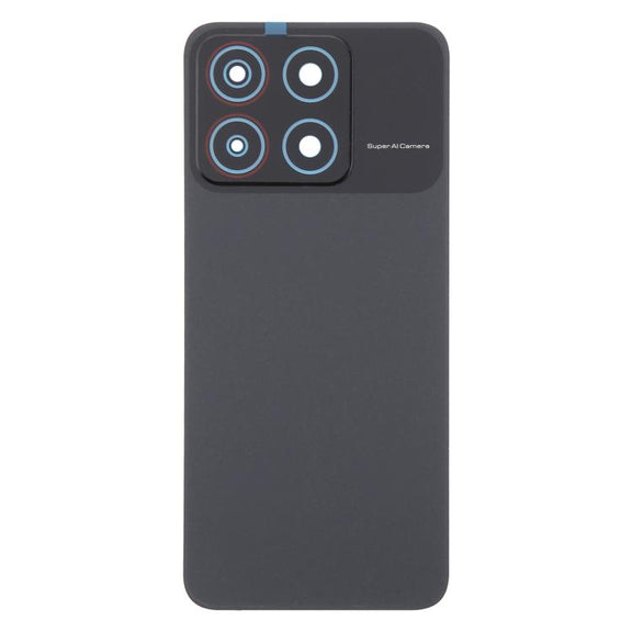 For ZTE Blade A35 Z2453 Plastic Back Cover with Camera Lens Cover(Black)