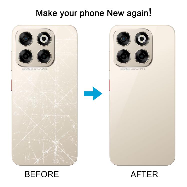 For ZTE Axon 70 Glass Battery Back Cover with Adhesive(Gray)