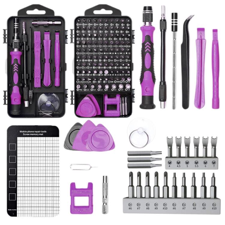 122 in 1 Precision Magnetic Screwdriver Kit (Purple)