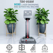 TBK-958M Laser Marking Machine Auto Focus Frame Separator 2 in 1 Engraving Equipment, EU Plug