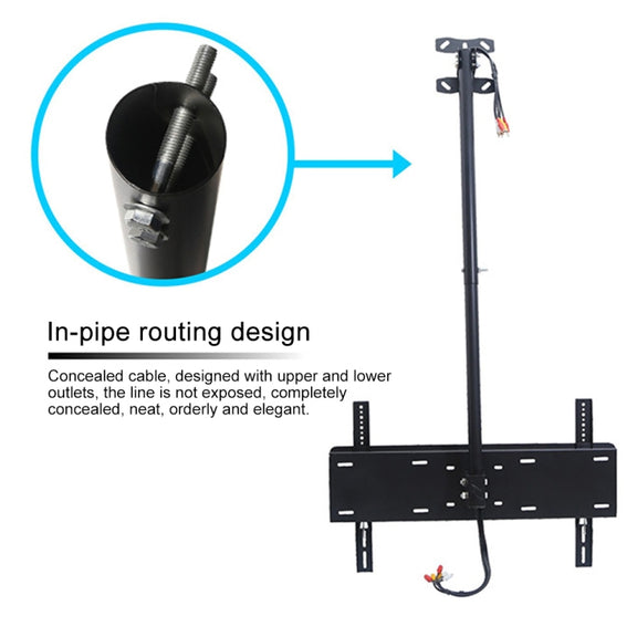 32-70 inch Universal Height & Angle Adjustable LCD TV Wall-mounted Ceiling Dual-use Bracket, Retractable Length: 1m