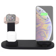 HQ-UD15 5 in 1 Micro USB + USB-C / Type-C + 8 Pin Interface Phone Charging Base with 8 Pin Earphone Charging Interface & Watch Stand, Without Wireless Charger (Black) - Multifunction Charger by PMC TechLife | Online Shopping South Africa | PMC TechLife | Buy Now Pay Later Mobicred