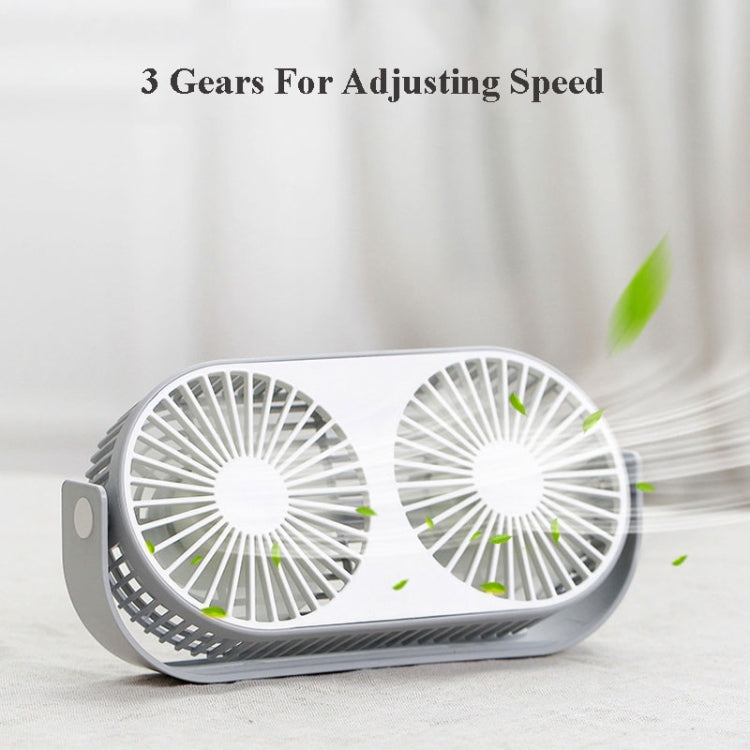 Small Bean Desktop Desktop Double Leaf Usb Mini Fan(Pink)