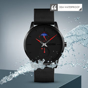 Skmei 9208 Men Quartz Watch Casual Simple Business Sports Watch for Men(White)