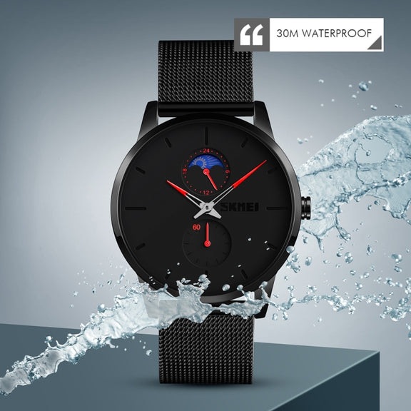 Skmei 9208 Men Quartz Watch Casual Simple Business Sports Watch for Men(White)
