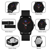 Skmei 9208 Men Quartz Watch Casual Simple Business Sports Watch for Men(White)