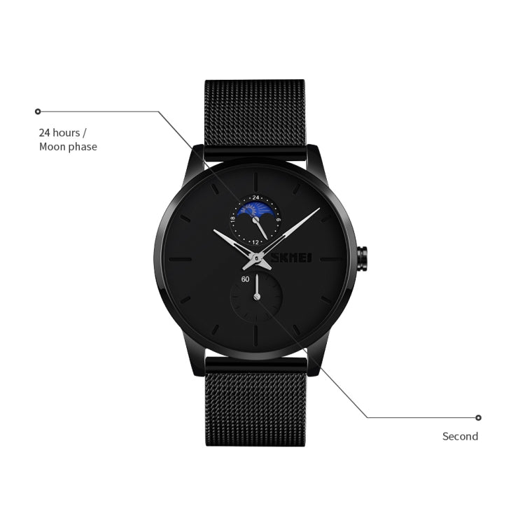 Skmei 9208 Men Quartz Watch Casual Simple Business Sports Watch for Men(White)