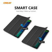 For iPad Pro 11 2022 / 2020 / 2021 ENKAY ENK-8001 Denim Pattern Horizontal Flip Leather Smart Tablet Case with Holder(Dark Blue)