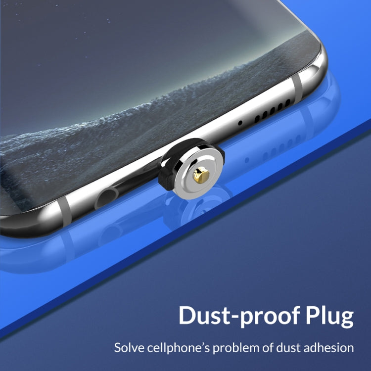 USB to 8 Pin Magnetic Metal Connector Nylon Two-color Braided Magnetic Data Cable, Cable Length: 1m(Gold)