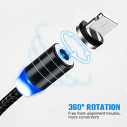 USB to 8 Pin Magnetic Metal Connector Nylon Two-color Braided Magnetic Data Cable, Cable Length: 1m(Gold)
