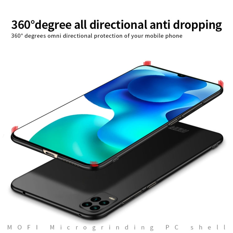 For Xiaomi Mi 10 Lite MOFI Frosted PC Ultra-thin Hard Case(Black)