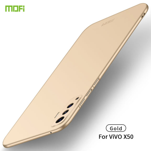 For Vivo X50 MOFI Frosted PC Ultra-thin Hard Case(Gold)