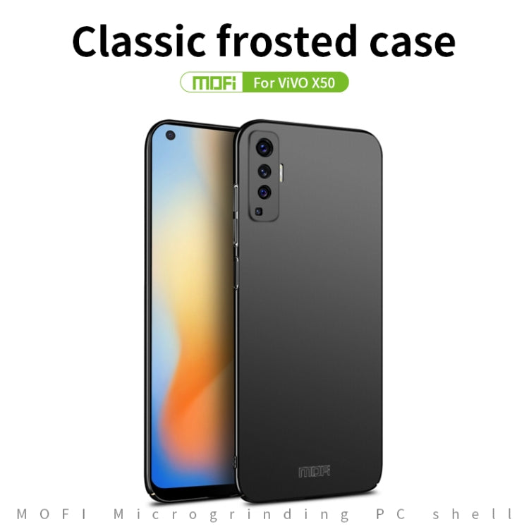 For Vivo X50 MOFI Frosted PC Ultra-thin Hard Case(Red)