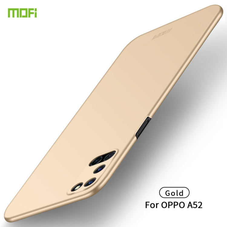 For OPPO A52 MOFI Frosted PC Ultra-thin Hard Case(Gold)