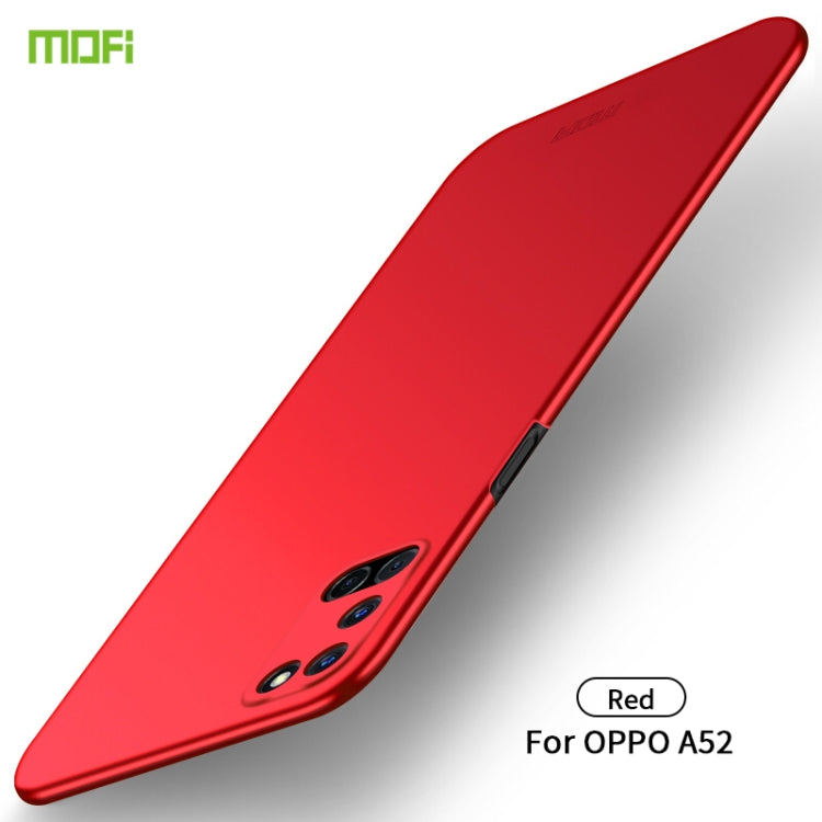 For OPPO A52 MOFI Frosted PC Ultra-thin Hard Case(Red)