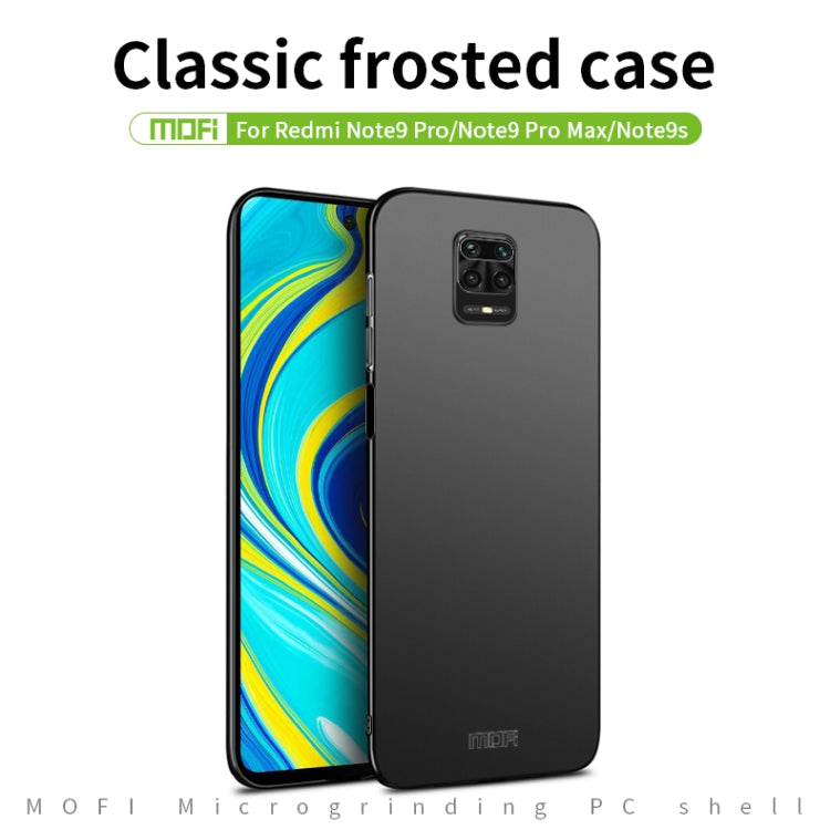 For Xiaomi RedMi Note9S/Note9Pro  MOFI Frosted PC Ultra-thin Hard C(Black)