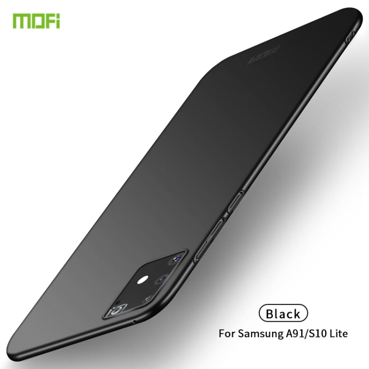 For Samsung Galaxy A91/S10Lite MOFI Frosted PC Ultra-thin Hard C(Black)