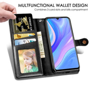 For OPPO A52/A72/A92 Retro Solid Color Leather Buckle Phone Case with Lanyard & Photo Frame & Card Slot & Wallet & Stand Function(Black)