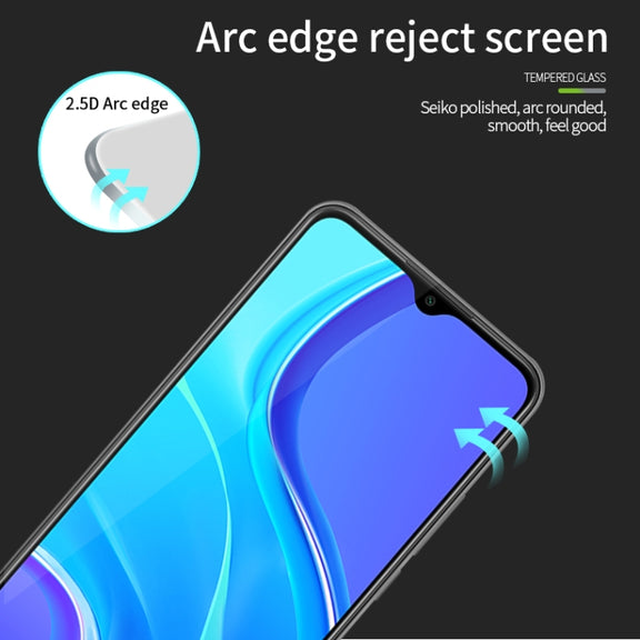 For Xiaomi RedMi 9 MOFI 9H 2.5D Full Screen Tempered Glass Film(Black)
