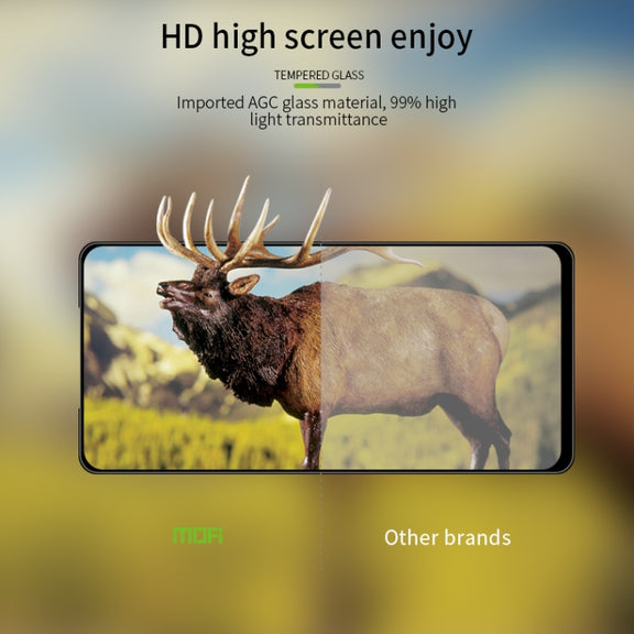For Xiaomi Redmi Note 9 MOFI 9H 3D Explosion-proof Curved Screen Tempered Glass Film(Black)