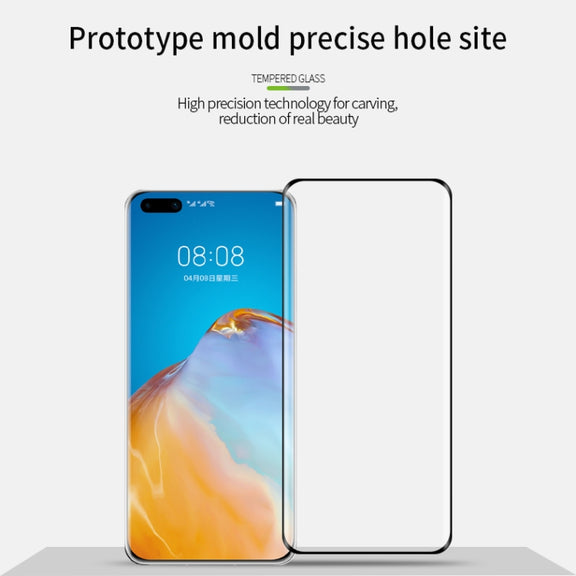 For Huawei P40 Pro / P40 Pro+ MOFI 9H 3D Explosion Proof Thermal Bending Full Screen Covered Tempered Glass Film(Black)