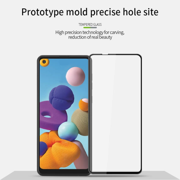 For Samsung Galaxy A21 / A21s MOFI 9H 3D Explosion-proof Curved Screen Tempered Glass Film(Black)