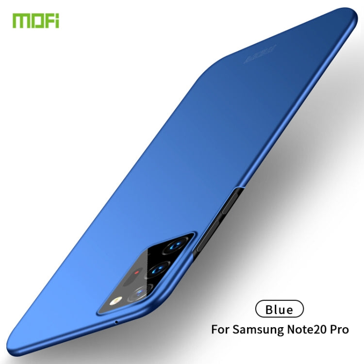 For Samsung Galaxy Note20 Ultra MOFI Frosted PC Ultra-thin Hard Case(Blue)