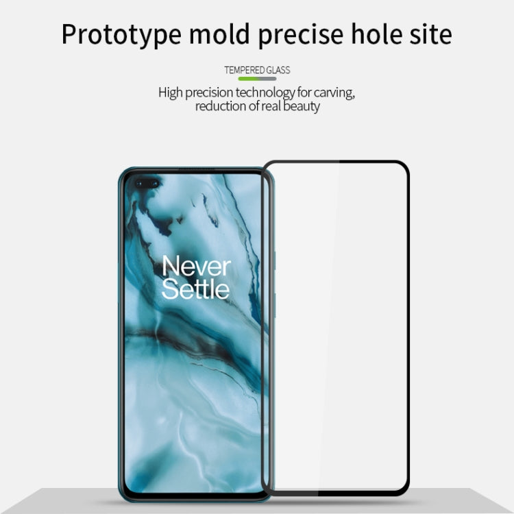 For Oneplus Nord MOFI 9H 2.5D Full Screen Tempered Glass Film(Black)