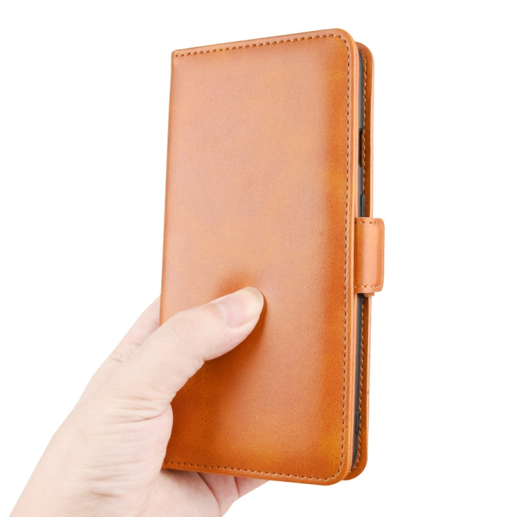 For TCL 10 Pro Dual-side Magnetic Buckle Horizontal Flip Leather Case with Holder & Card Slots & Wallet(Brown)