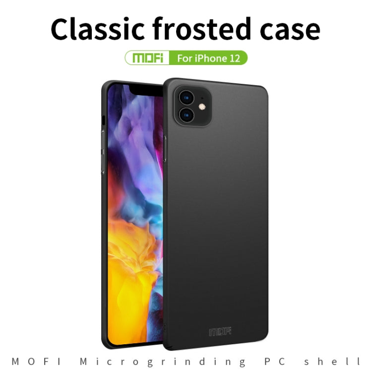 For iPhone 12 mini MOFI Frosted PC Ultra-thin Hard Case(Black)