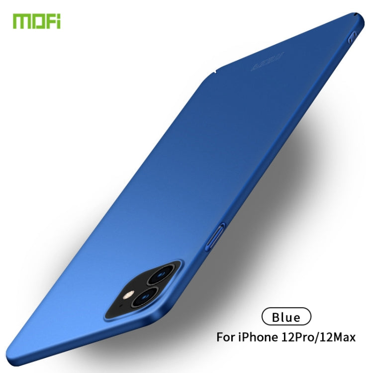 For iPhone 12 / 12 Pro MOFI Frosted PC Ultra-thin Hard Case(Blue)