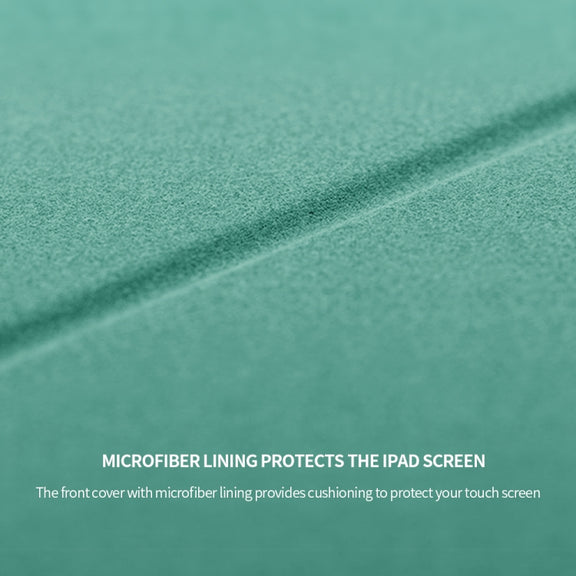 Three-folding Surface PU Leather TPU Matte Soft Bottom Case with Holder & Sleep / Wake-up Function For iPad 10.2 2021 / 2020 / 2019 / iPad Pro 10.5 inch(Mint Green)