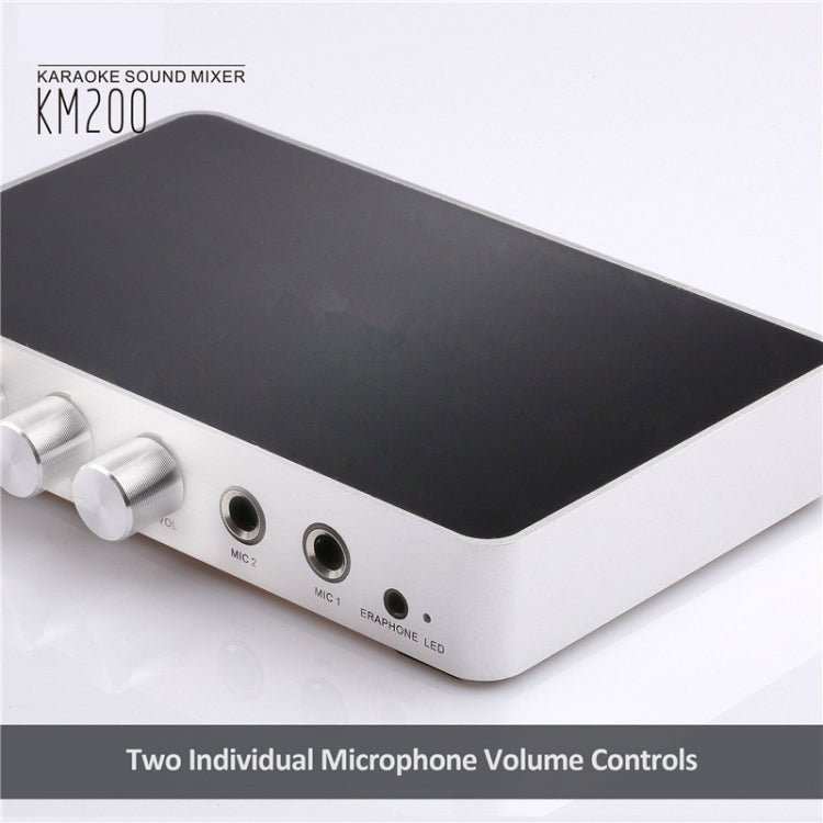 KM200 Portable Digital Stereo Audio Echo System Machine HDMI Karaoke Mixer Amplifier 4K/2K TV PC Home Theater
