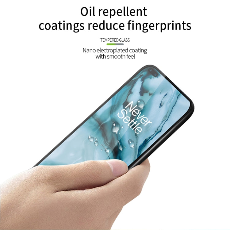 For OnePlus Nord MOFI 9H 3D Explosion-proof Curved Screen Tempered Glass Film(Black)