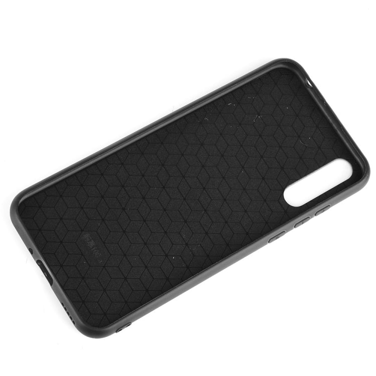 For Huawei P Smart S Shockproof Sewing Cow Pattern Skin PC + PU + TPU Case(Blue)