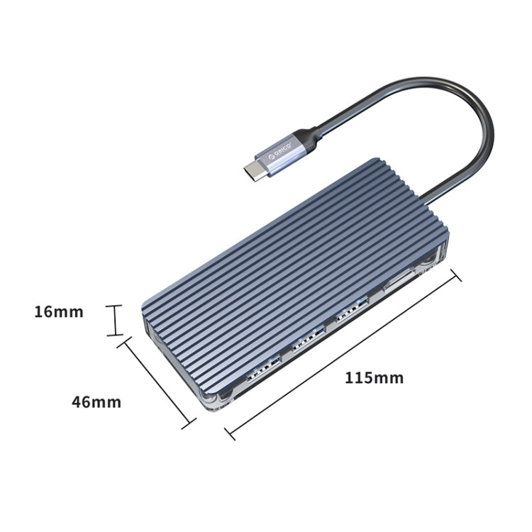 ORICO 6 in 1 Type-C Transparent HUB