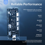ORICO WB-6RJ 6 in 1 Type-C Transparent HUB