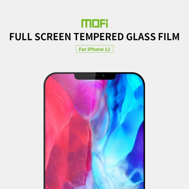 For iPhone 12 mini MOFI 9H 2.5D Full Screen Tempered Glass Film(Black)