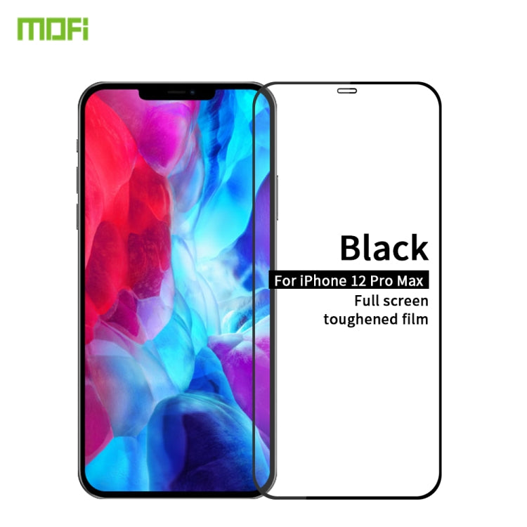 For iPhone 12 Pro Max MOFI 9H 2.5D Full Screen Tempered Glass Film(Black)