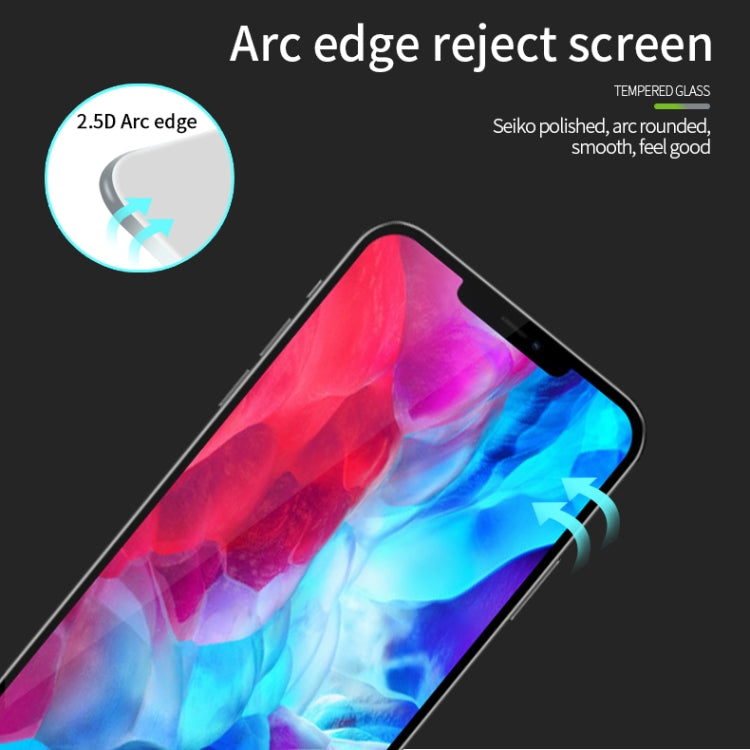 For iPhone 12 Pro Max MOFI 9H 2.5D Full Screen Tempered Glass Film(Black)