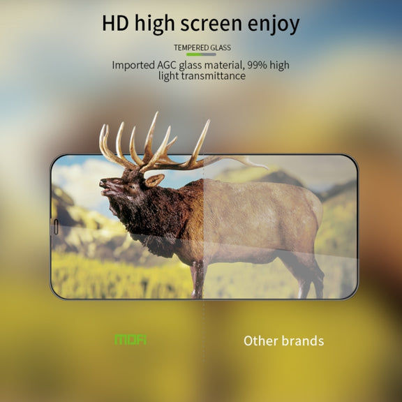 For iPhone 12 mini MOFI 9H 3D Explosion-proof Curved Screen Tempered Glass Film(Black)
