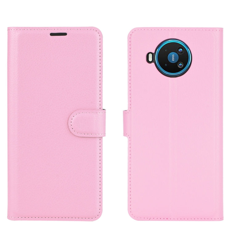 For Nokia 8.3 5G Litchi Texture Horizontal Flip Protective Case with Holder & Card Slots & Wallet(Pink)